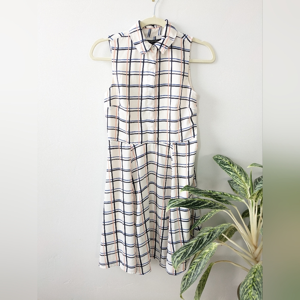 Banana Republic Sleeveless Checkered Dress